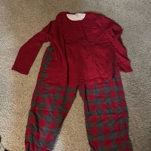 Men’s size XL gap pajamas set grey and red